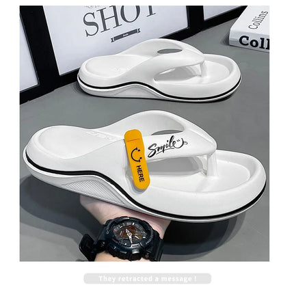 New Men's Women's Slippers Flip Flops Indoor Outdoor Beach Sandals Super Soft Bottom Slides Non-Slip Thick Sole Men's Slippers