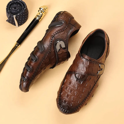 Mocassini Estivi da Uomo per Matrimonio, Scarpe Eleganti da Passeggio, Mocassini da Guida, Nuovi Arrivi Scarpe Casual da Uomo in Pelle Spaccata Slip-on, Scarpe Basse da Uomo
