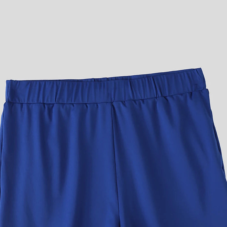 INCERUN Set da uomo Stampa Allenamento estivo T-shirt a maniche corte casual e pantaloncini Set da due pezzi Streetwear 2025 Abiti da uomo di moda platinumshop