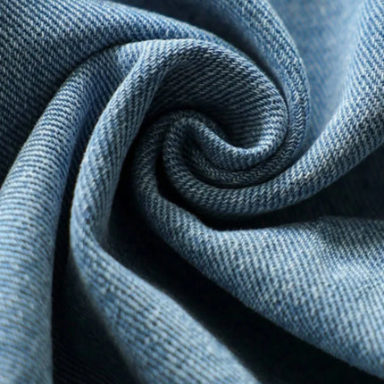 Pantaloncini in Denim Utility a Gamba Larga Blu Chiaro da Uomo per l'Estate