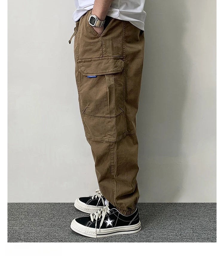 High Quality Cotton Cargo Pants For Men Japanese Streetwear Plus Size Tactical Pants Harajuku Casual Joggers Fashion Trousers