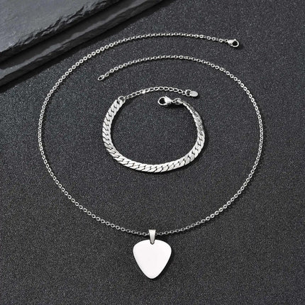 Vnox Set di 2 Pezzi Collana con Ciondolo e Bracciale da Uomo, Set di Gioielli in Acciaio Inossidabile Colore Nero Oro Argento, Regali di Gioielleria alla Moda platinumshop