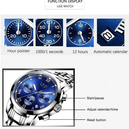LIGE 2024 nuove donne di moda orologi da donna top brand di lusso creativo bracciale da donna in acciaio orologi orologio impermeabile al quarzo femminile platinumshop