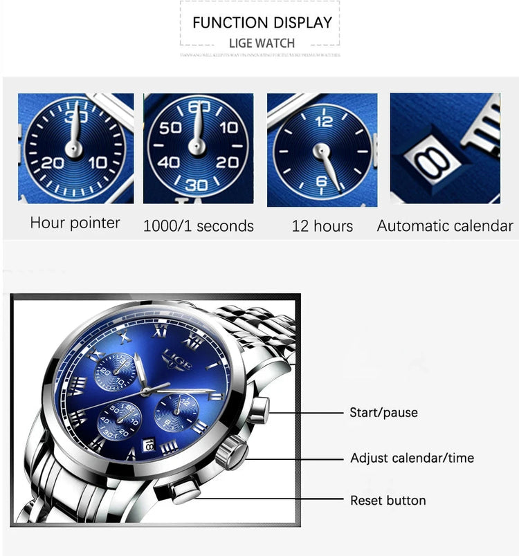 LIGE 2024 nuove donne di moda orologi da donna top brand di lusso creativo bracciale da donna in acciaio orologi orologio impermeabile al quarzo femminile platinumshop