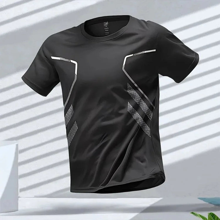 2025 Men's fashion top T-shirt, skin-friendly, breathable, highly elastic, quick-drying PlatiNum