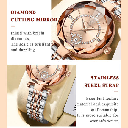 POEDAGAR Orologio da polso originale alla moda per donna Orologio da donna al quarzo con data in acciaio inossidabile impermeabile Orologi da donna casual di lusso platinumshop