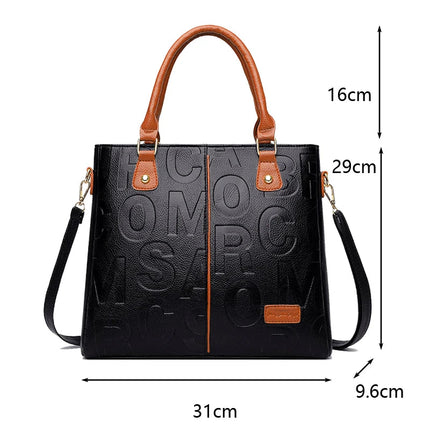 PU Leather Casual Crossbody Bags for Women Ladies Luxury Designer Tote Handbag Female Large Capacity Travel Shoulder Bag Sac PlatiNum