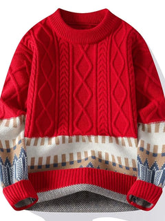 New Winter Men Outwear Loose O-neck Knitted Pullovers Man WarmTurtlenecks Man Casual Sweaters Quality Male Pullovers Size 4XL