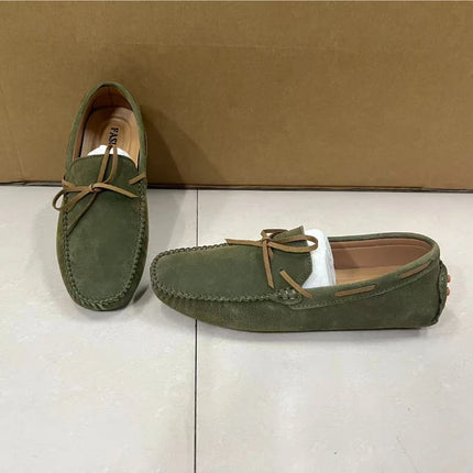 Scarpe casual da uomo Mocassini in pelle scamosciata Scarpe classiche in pelle Scarpe da guida morbide Mocassini di lusso Slip on caldi Scarpe da uomo Taglie forti 38-49