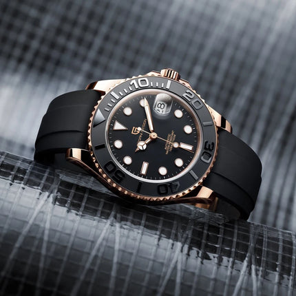 Orologio sportivo di lusso PAGANI DESIGN da uomo, meccanico automatico, con ghiera in oro rosa, luce notturna, orologio regalo alla moda per uomo + scatola