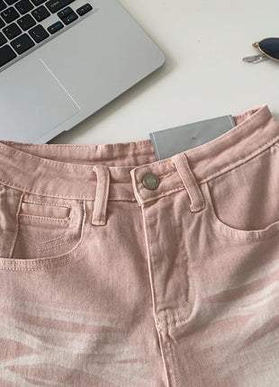 SINGREINY Pantaloncini in denim sfumato da donna, di alta qualità, estetici, casual, comodi, stile americano retrò, basici, da spiaggia