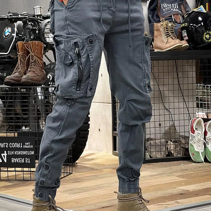 2025 New Men's Cargo Pants Tactical Military Work Pants Outdoor Jogger Casual Trousers Straight Leg Spring Autumn Utility Pants