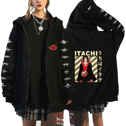 Naruto Printed Zipper Hoodie for Men and Women Casual Hoodie, Organized Top Jacket, Outerwear