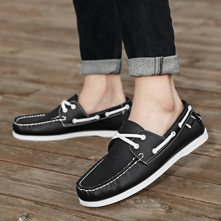 Scarpe mocassini da uomo alla moda con punta a grembiule, comode antiscivolo per passeggiate all'aperto, viaggi, primavera ed estate