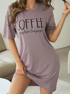Camicia da notte in seta di latte camicia da notte da donna manica corta camicie da notte in cartone animato dolce pigiameria Casual pigiama Sleepdress