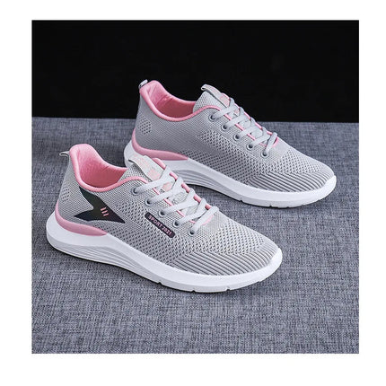 2025New Women's Trendy Sports Shoes Fashion Mesh Casual Shoes Lightweight Breathable Running Shoes PlatiNum