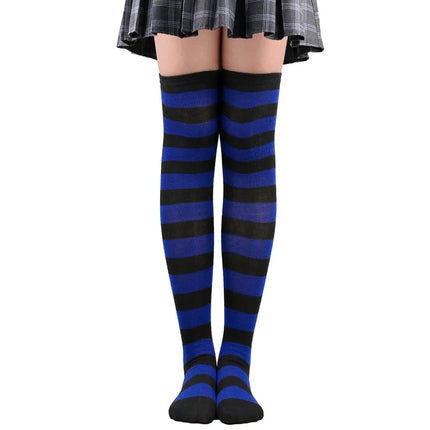 Calze autoreggenti a righe da donna Calze da donna nere bianche rosa lunghe sopra sopra il ginocchio femboy Cosplay Lolita Harajuku Y2k