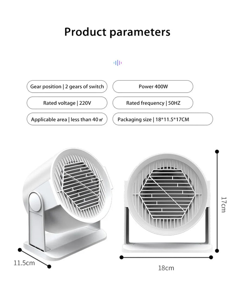 Mini Electric Heater Quick Heating Overheating Protection Home Electric Heater Desktop Small Warm Air Heater Indoor Office
