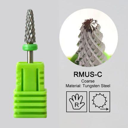 Carbide Large Cone Nail Drill Bits Electric Milling Cutter For Gel Polish Removal Grinding DIY Home Salon Manicure Pedicure Nail Art Accessories Supplies