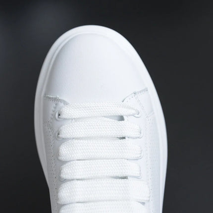 New autumn white shoes, men's sports shoes, couple's casual shoes, thick-soled sneakers, tennis shoes, women's running shoes