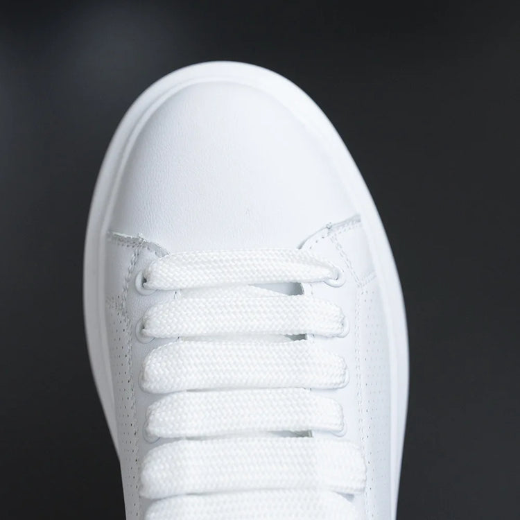New autumn white shoes, men's sports shoes, couple's casual shoes, thick-soled sneakers, tennis shoes, women's running shoes