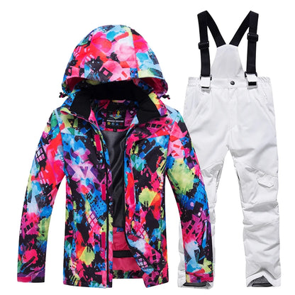 Cheaper, Children's Snow Suit, Snowboard Clothing Sets, Outdoor Wear, Ski Coat and Strap Pant, Kids Costumes, Boy‘s and Girl's
