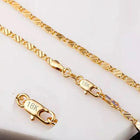 Fashion 18k Gold Necklace 2MM 16/18/20/22/24/26/28/30 Inch Side Chain Necklace For Women Men Jewelry 925 Silver Necklace PlatiNum