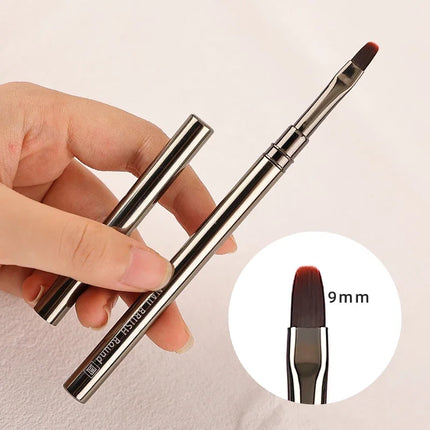1/12Pcs Simple Nail Enhancement Brush Metal Handle Painting Drawing Flower Pen Edge Hook Uv Gel Nail Brush Nail Art Tools New
