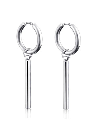 Long Hanging Crosses Leaves Pendants Hoops Woman Earrings Man Vintage Stainless steel Hip Hop Ear Piercing Jewelry Accessories PlatiNum