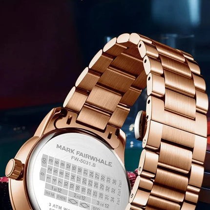 Mark Fairwhale 5031 Nuovo orologio al quarzo da uomo di marca superiore quadrante digitale rotante intrattenimento freddo orologio da notte impermeabile reloj platinumshop