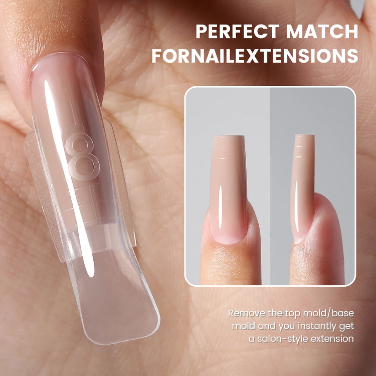 Original YOKEFELLOW Sandwich Dual Nail Form Short Stiletto Nail Extension Form 240pcs Top Form Bottom Form For Quick Nail Extensions IM222