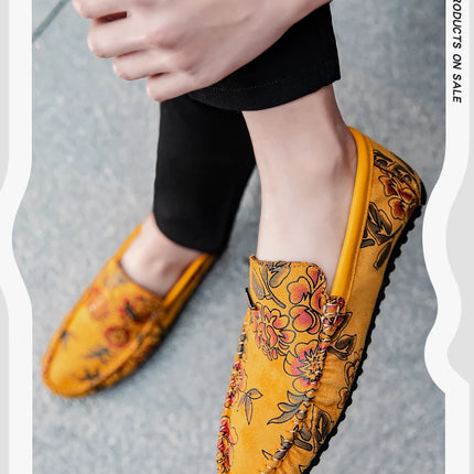 Scarpe da uomo in pelle rosa Designer di lusso Mocassini da uomo casual Mocassini da uomo Traspirante Slip On Flats Guida Zapatillas Hombre