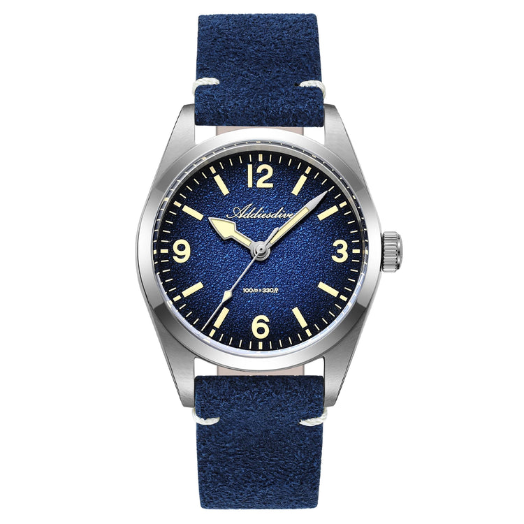 ADDIESDIVE Watches Men New 36mm Sapphire Quartz Wristwatch Japan 2035 Movement AR Coating BGW9 Luminous 100m Waterproof AD2544