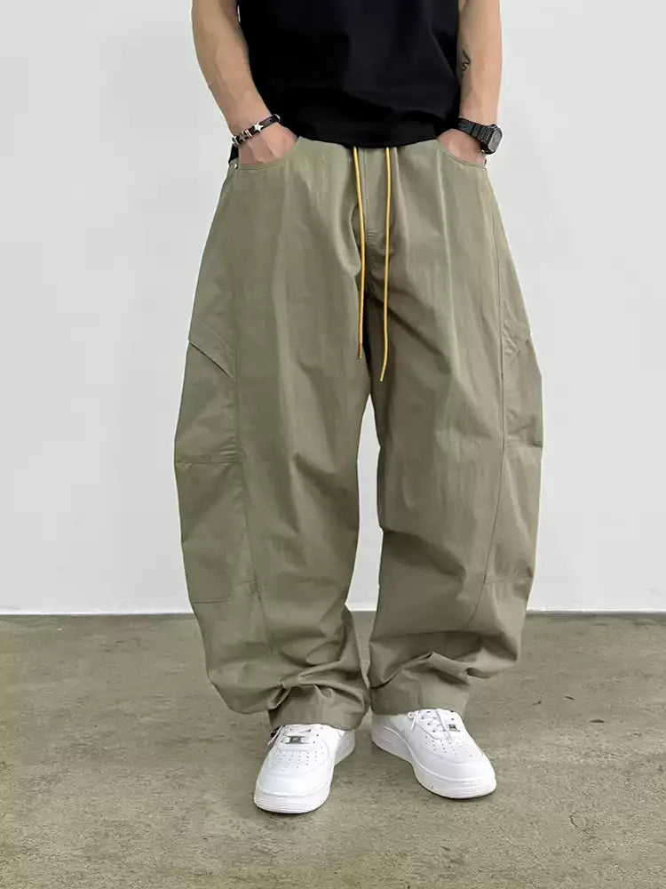 Mens Cargo Jogger Pants American Outdoor Multi Pocket Loose Baggy Lightweight Casual Trendy Fashion Hiking Streetwear Pants