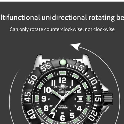 ADDIESDIVE 44mm Men's  Wrist Watch 50m Water Resistant Large Luminous Dial Date Display Stainless Steel Men's Quartz Watch