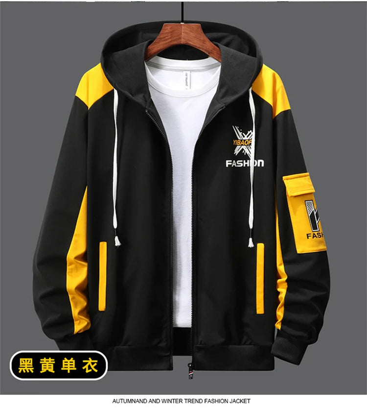 2027 New Style Men Cardigan and Pants Casual 2 Piece Set Sportswear Spring and Autumn Men's Clothing Printed Tracksuits Hoodies