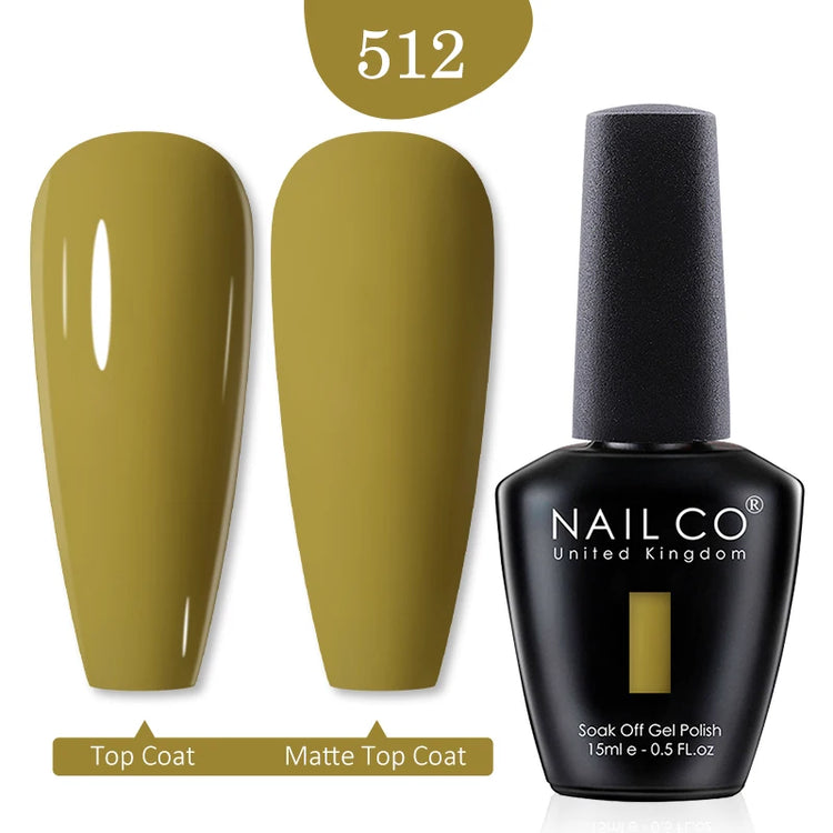 NAILCO 15ml Green Blue Series UV Nail Gel Polish Blue Colors UV&LED Gel Varnish Red Soak Off Semi Permanent LED Nail Gel Varnish