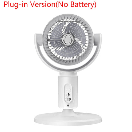 Ventilatore a Turbina Elettrica da Pavimento, Ventilatore a Cinque Velocità Regolabili, Altezza Regolabile, Ricaricabile