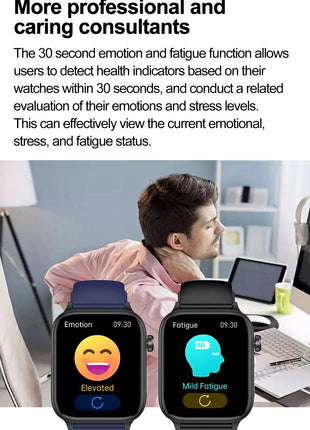 2025 Nuovo AI Diagnosi Lipidi nel sangue Acido urico Test di composizione corporea Smart Watch per uomo ECG + PPG Chiamata Bluetooth Salute Smartwatch platinumshop