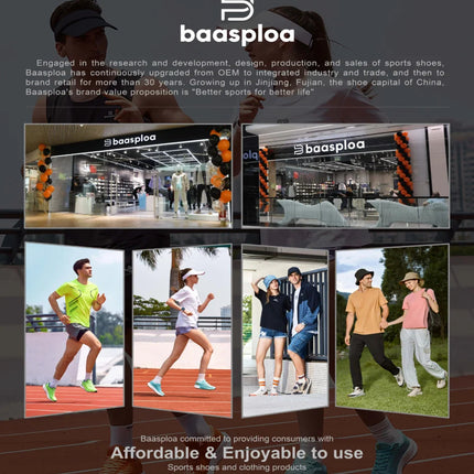 Baasploa Women Running Shoes Lightweight Breathable Sport Shoes Female Comfort White Casual Sneakers Height Increase Cushioning PlatiNum