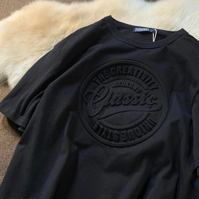 Vintage 3D Print Steel Seal Print Mens Short-sleeved T-Shirt Casual T Shirt Couples T-shirts Women Men's Loose Tees PlatiNum