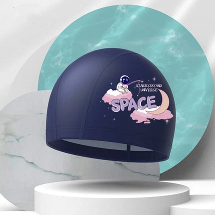 Bonnet de bain pour filles, dessin animé mignon, étanche, protection des oreilles, haute élasticité, chapeau de natation pour enfants, garçons, accessoires de natation pour bébés