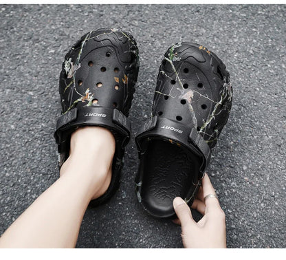 Men Shoes Slippers Men Garden Flat Sandals Platform Clogs Man Summer Beach Shoes Outdoor Flip Flops Home Sandals