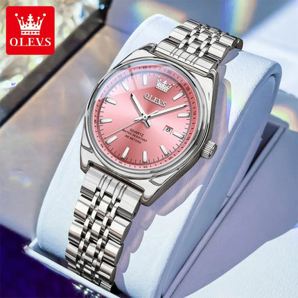 Orologio OLEVS 3703 da donna, elegante orologio al quarzo da donna, marca di alta gamma, impermeabile, luminoso, con calendario, orologio da polso di lusso per signora. platinumshop