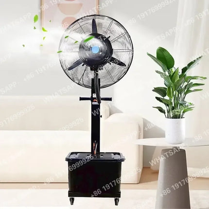 Ventilatore Industriale Commerciale di Qualità 110v 220v 26-30 Pollici da Pavimento/Soffitto per Esterni con Oscillazione e Nebulizzazione, Grande Ventilatore a Colonna con Spruzzo d'Acqua