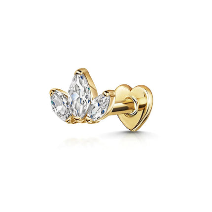 AIDE Heart Round Ball Flat Helix Piercing Earring 925 Sterling Silver Ear Studs Geometric Zircon Exquisite Trinket Studs Aretes PlatiNum