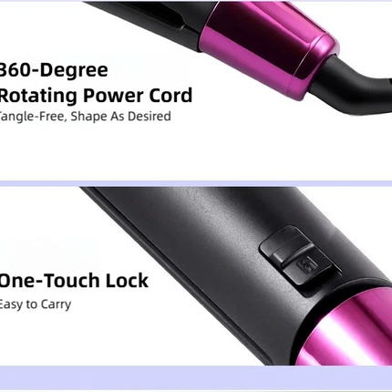 TINSOL New 2-in-1 Curling Iron & Straightener Multi-Function Hair Styling Tool Dual-Purpose Curling and Straightening Iron