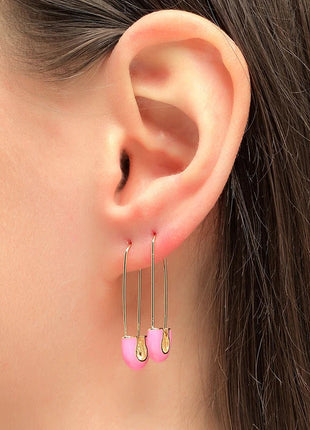 Lussuosa geometria 925 orecchio in argento sterling Ago rosa serie zircone orecchini a cerchio pendenti dolce moda regali di gioielli da sposa platinumshop