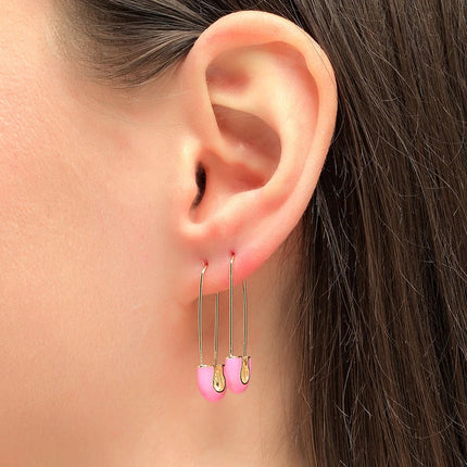 Lussuosa geometria 925 orecchio in argento sterling Ago rosa serie zircone orecchini a cerchio pendenti dolce moda regali di gioielli da sposa platinumshop