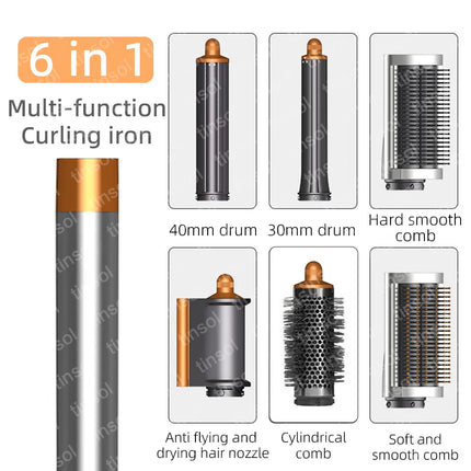 6-in-1 multifunctional hair styler, 110,000 RPM high-speed hair care, ionic hair dryer, quick drying, automatic curling set